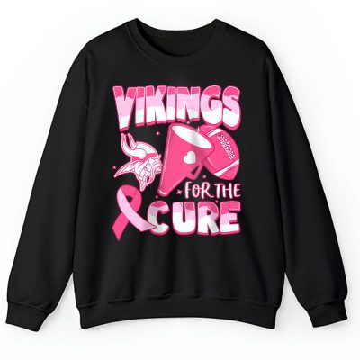 Minnesota Vikings Support Cancer Warrior x Cancer Awareness x Breast Cancer Gift Unisex Sweatshirt TAS16067