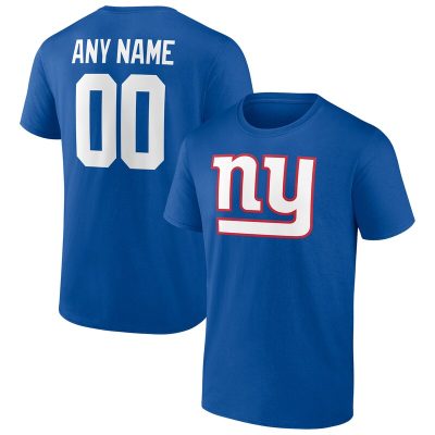 New York Giants Royal Team Personalized Name & Number Unisex T-Shirt Cotton Tee