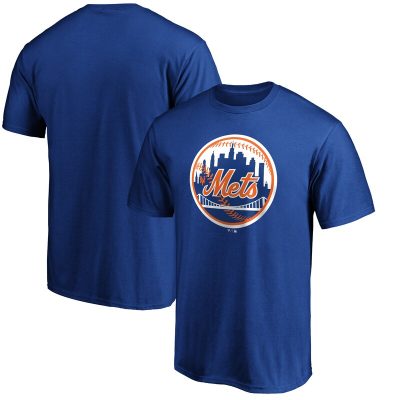 New York Mets Royal Cooperstown Collection Forbes Team Logo Unisex T-Shirt Cotton Tee