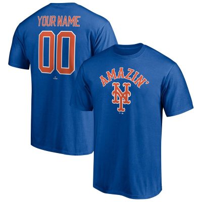 New York Mets Royal Hometown Legend Personalized Name & Number Unisex T-Shirt Cotton Tee