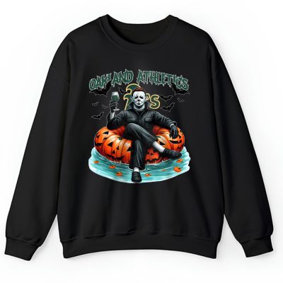 Oakland Athletics x Halloween Masquerade MLB x Michael Myers Masked Killer Unisex Sweatshirt TAS15431