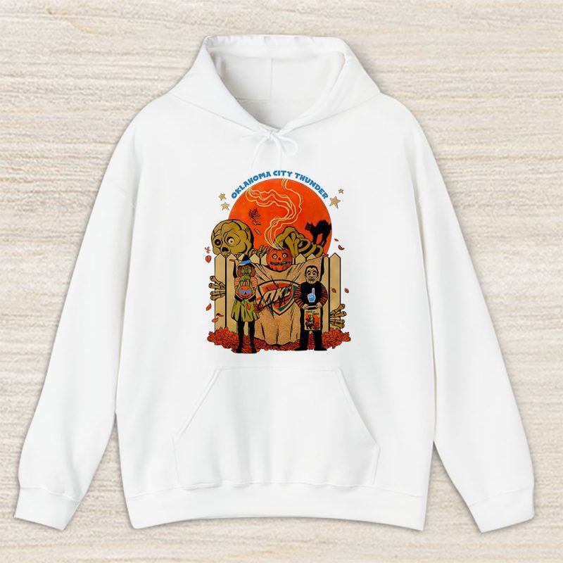 Oklahoma City Thunder x Halloween Horror Nights x Pumpkin Face Unisex Hoodie TAH14947