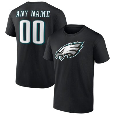 Philadelphia Eagles Black Team Personalized Name & Number Unisex T-Shirt Cotton Tee