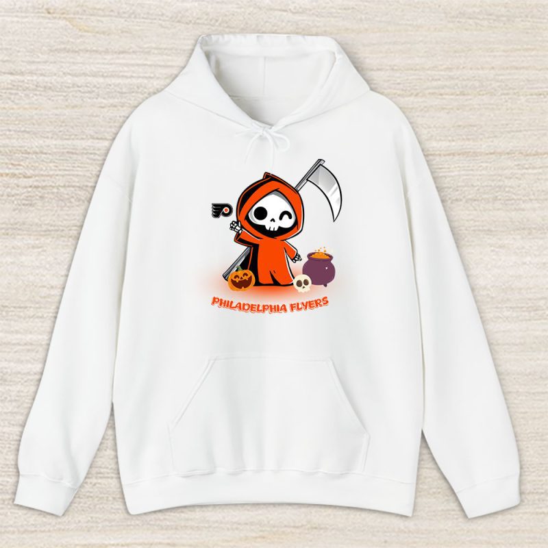 Philadelphia Flyers x Grim Reaper Cute Spooky x NHL Halloween Unisex Hoodie TAH14960