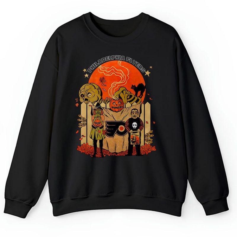 Philadelphia Flyers x Halloween Horror Nights x Pumpkin Face Unisex Sweatshirt TAS14959