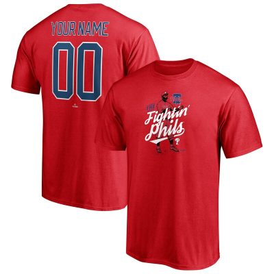 Philadelphia Phillies Red Hometown Legend Personalized Name & Number Unisex T-Shirt Cotton Tee