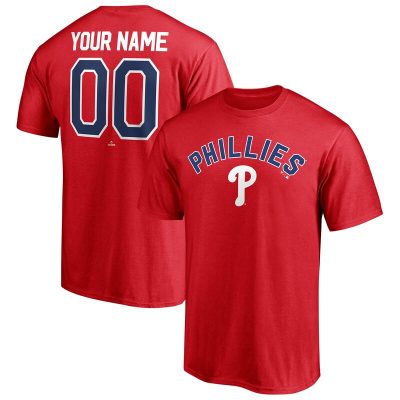 Philadelphia Phillies Red Personalized Team Winning Streak Name & Number Unisex T-Shirt Cotton Tee