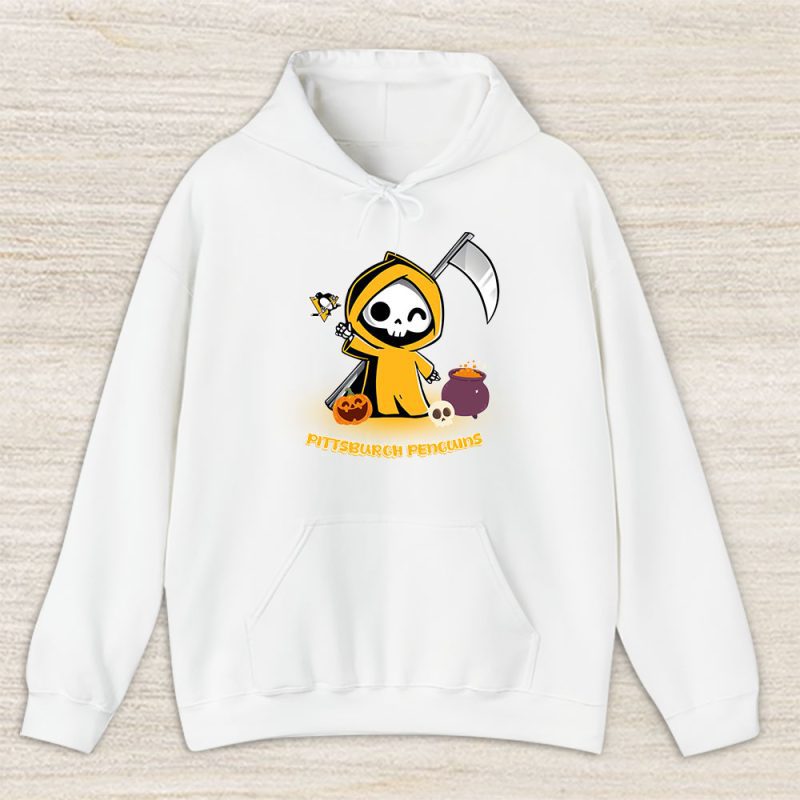 Pittsburgh Penguins x Grim Reaper Cute Spooky x NHL Halloween Unisex Hoodie TAH14980