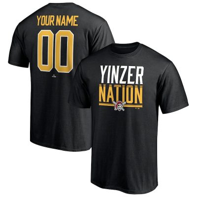 Pittsburgh Pirates Black Hometown Legend Personalized Name & Number Unisex T-Shirt Cotton Tee