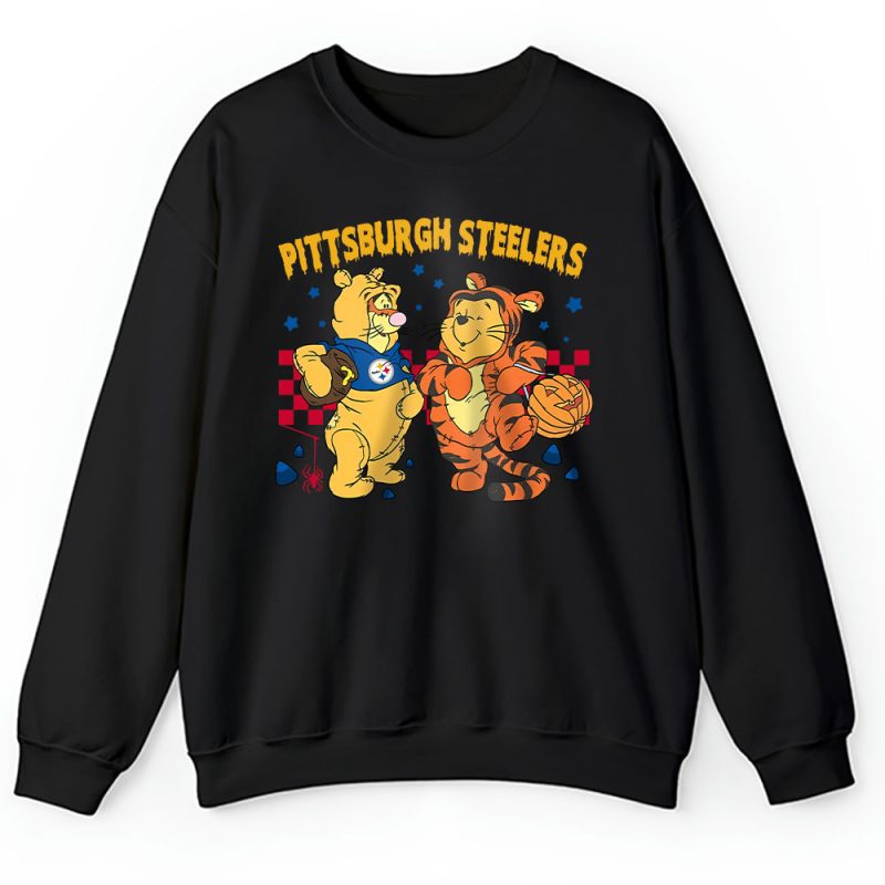 Pittsburgh Steelers Halloween x Trick Or Treat x Winnie The Pooh And Tigger Unisex Sweatshirt TAS16607