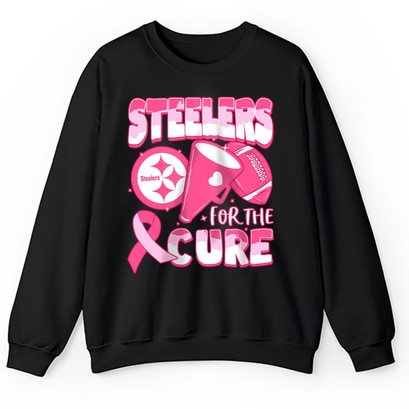 Pittsburgh Steelers Support Cancer Warrior x Cancer Awareness x Breast Cancer Gift Unisex Sweatshirt TAS16127