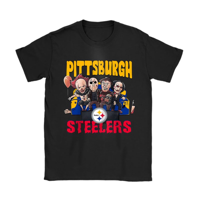 Pittsburgh Steelers x Halloween Holiday NFL x Horror Movie Unisex T-Shirt Cotton Tee TAT16648