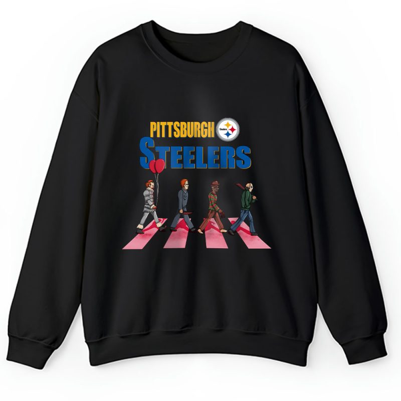 Pittsburgh Steelers x Halloween Holiday NFL x Horror Night x Clown And Murderer Unisex Sweatshirt TAS16614