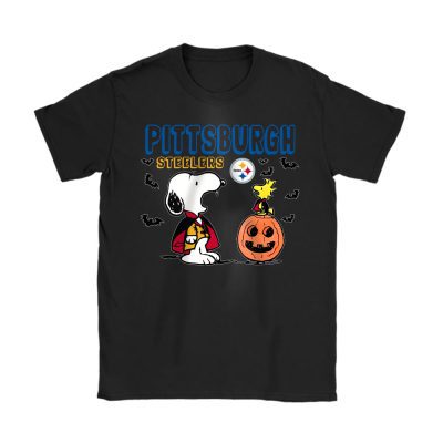 Pittsburgh Steelers x Happy Halloween NFL x Snoopy Copy Unisex T-Shirt Cotton Tee TAT15457