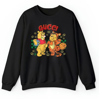 Retro Trick Or Treat Pooh And Tigger Gucci Unisex Sweatshirt TAS15115