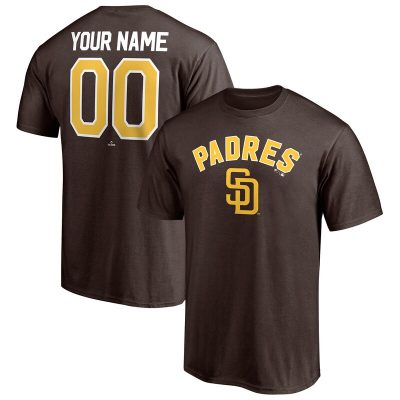 San Diego Padres Brown Personalized Team Winning Streak Name & Number Unisex T-Shirt Cotton Tee