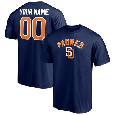 San Diego Padres Navy Cooperstown Winning Streak Personalized Name & Number Unisex T-Shirt Cotton Tee