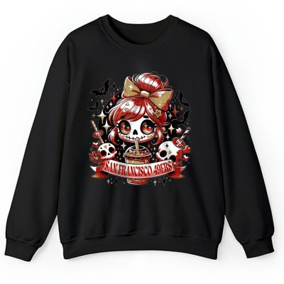 San Francisco 49ers x Halloween Holiday NFL x Cute Ghost Unisex Sweatshirt TAS15479