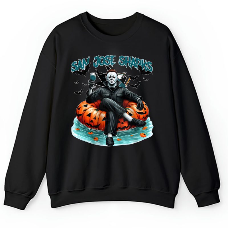 San Jose Sharks x Halloween Masquerade NHL x Michael Myers Masked Killer Unisex Sweatshirt TAS15486