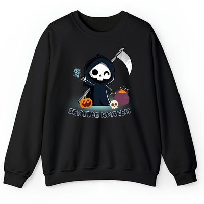 Seattle Kraken x Grim Reaper Cute Spooky x NHL Halloween Unisex Sweatshirt TAS15758