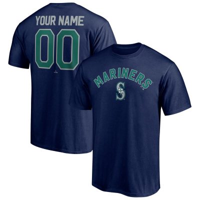 Seattle Mariners Navy Personalized Team Winning Streak Name & Number Unisex T-Shirt Cotton Tee