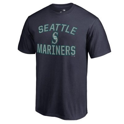 Seattle Mariners Navy Victory Arch Unisex T-Shirt Cotton Tee