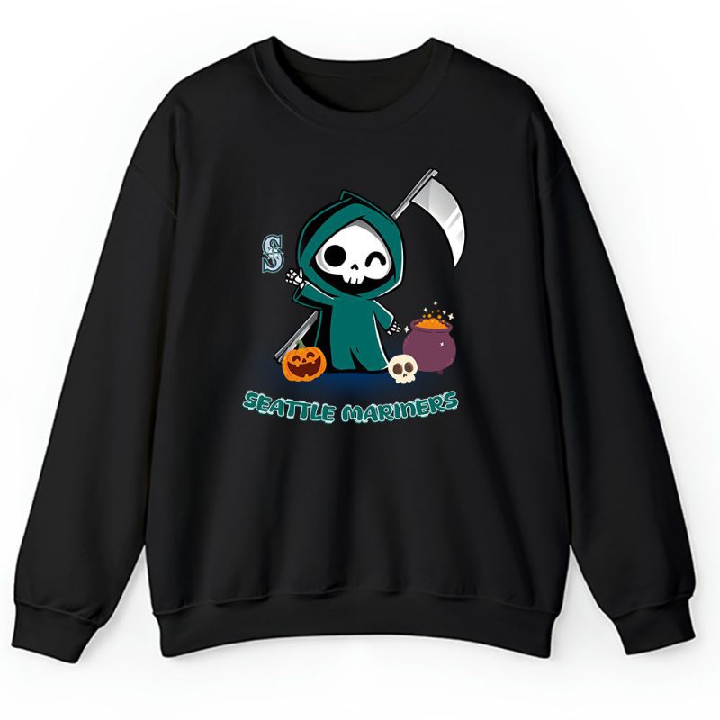 Seattle Mariners x Grim Reaper Cute Spooky x MLB Halloween Unisex Sweatshirt TAS15759