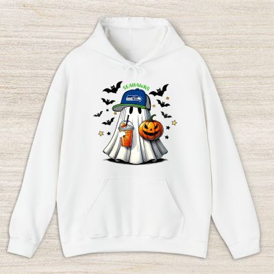 Seattle Seahawks x Halloween Holiday NFL x Cute Ghost Unisex Hoodie TAH14995