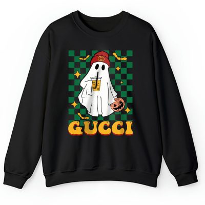 Spooky Season Cute Ghost Halloween Boujee Boojee Gucci Unisex Sweatshirt TAS15117