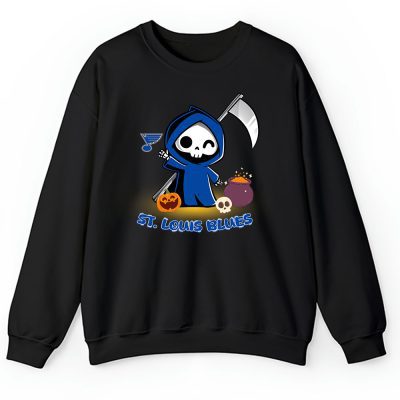 St. Louis Blues x Grim Reaper Cute Spooky x NHL Halloween Unisex Sweatshirt TAS15769