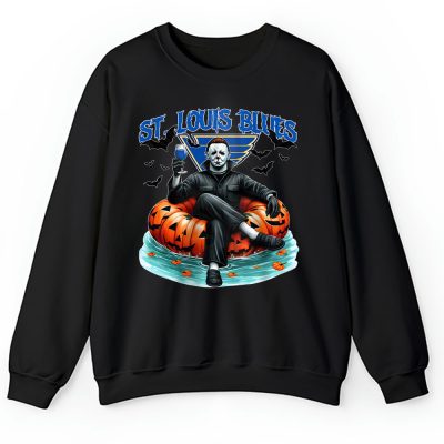 St. Louis Blues x Halloween Masquerade NHL x Michael Myers Masked Killer Unisex Sweatshirt TAS15845