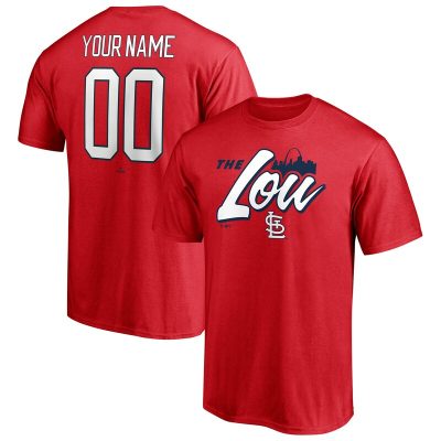 St. Louis Cardinals Red Hometown Legend Personalized Name & Number Unisex T-Shirt Cotton Tee