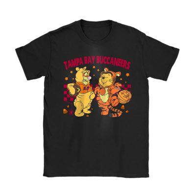 Tampa Bay Buccaneers Halloween x Trick Or Treat x Winnie The Pooh And Tigger Unisex T-Shirt Cotton Tee TAT16690