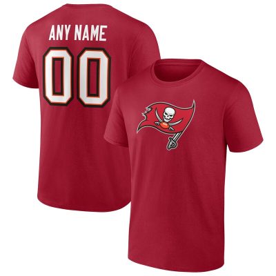 Tampa Bay Buccaneers Red Team Personalized Name & Number Unisex T-Shirt Cotton Tee