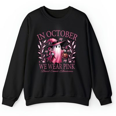 Tampa Bay Buccaneers Support Cancer Warrior x Cancer Awareness x Halloween Pink Ghost Unisex Sweatshirt TAS16155