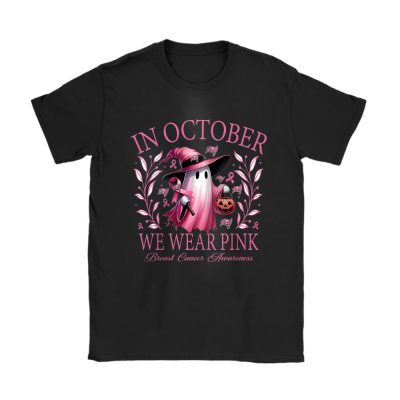 Tampa Bay Buccaneers Support Cancer Warrior x Cancer Awareness x Halloween Pink Ghost Unisex T-Shirt Cotton Tee TAT16155