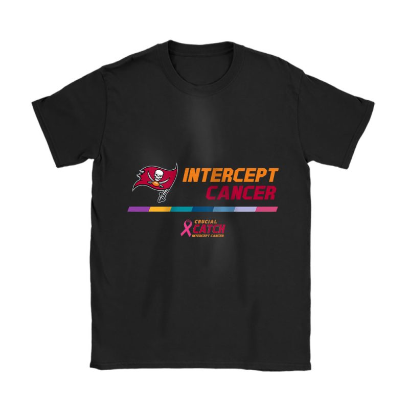 Tampa Bay Buccaneers Support Cancer Warrior x Intercept Cancer x Crucial Catch Unisex T-Shirt Cotton Tee TAT16156