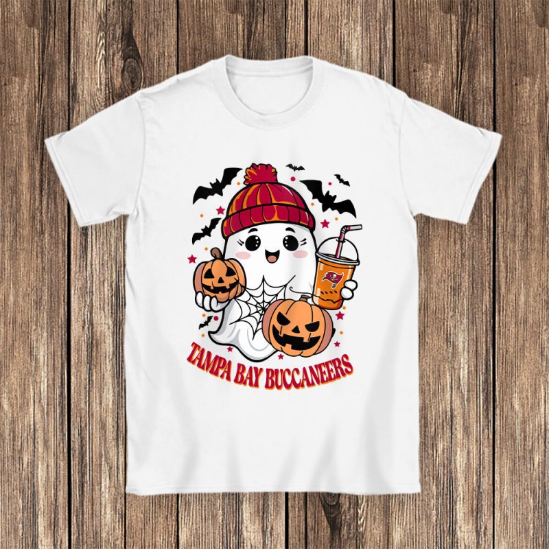 Tampa Bay Buccaneers x Halloween Holiday NFL x Cute Ghost Unisex T-Shirt Cotton Tee TAT16694