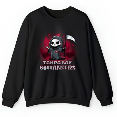 Tampa Bay Buccaneers x Halloween Holiday NFL x Cute Grim Reaper Unisex Sweatshirt TAS16648