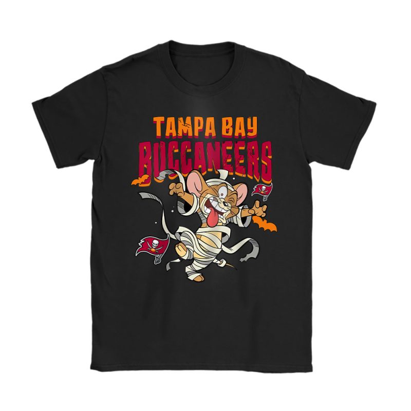 Tampa Bay Buccaneers x Halloween Masquerade NFL x Tom And Jerry Unisex T-Shirt Cotton Tee TAT16705