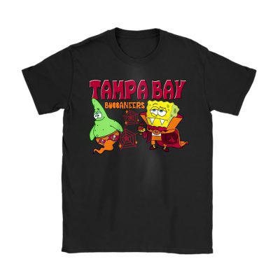 Tampa Bay Buccaneers x Halloween NFL x Spongebob Vampirebob  Ghost Patrick Unisex T-Shirt Cotton Tee TAT16697