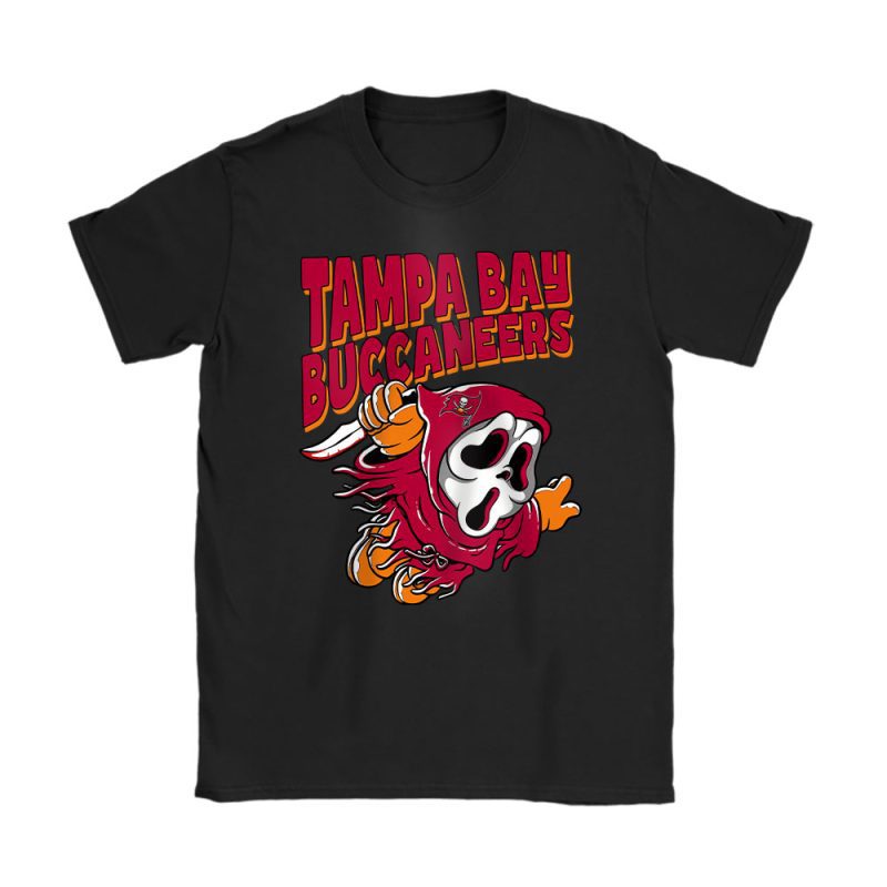 Tampa Bay Buccaneers x Its Halloween NFL x Ghost Coming Unisex T-Shirt Cotton Tee TAT16693