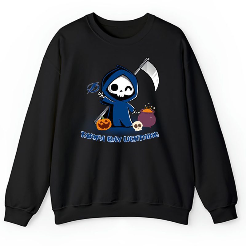 Tampa Bay Lightning x Grim Reaper Cute Spooky x NHL Halloween Unisex Sweatshirt TAS15021