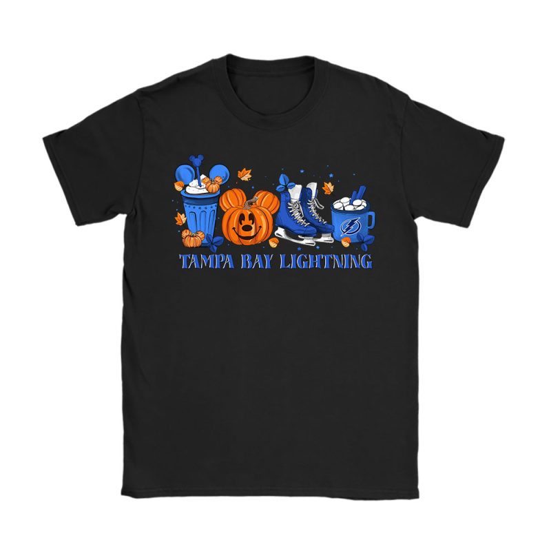 Tampa Bay Lightning x Halloween Horror Nights x Pumpkin Face Unisex T-Shirt Cotton Tee TAT15019