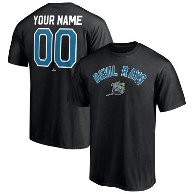 Tampa Bay Rays Black Cooperstown Winning Streak Personalized Name & Number Unisex T-Shirt Cotton Tee