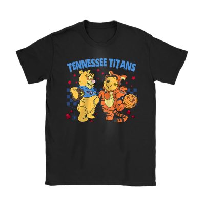 Tennessee Titans Halloween x Trick Or Treat x Winnie The Pooh And Tigger Unisex T-Shirt Cotton Tee TAT16708