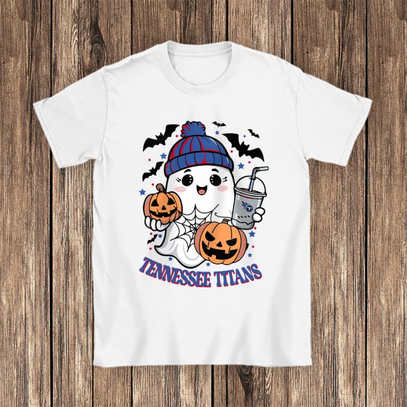 Tennessee Titans x Halloween Holiday NFL x Cute Ghost Unisex T-Shirt Cotton Tee TAT16712