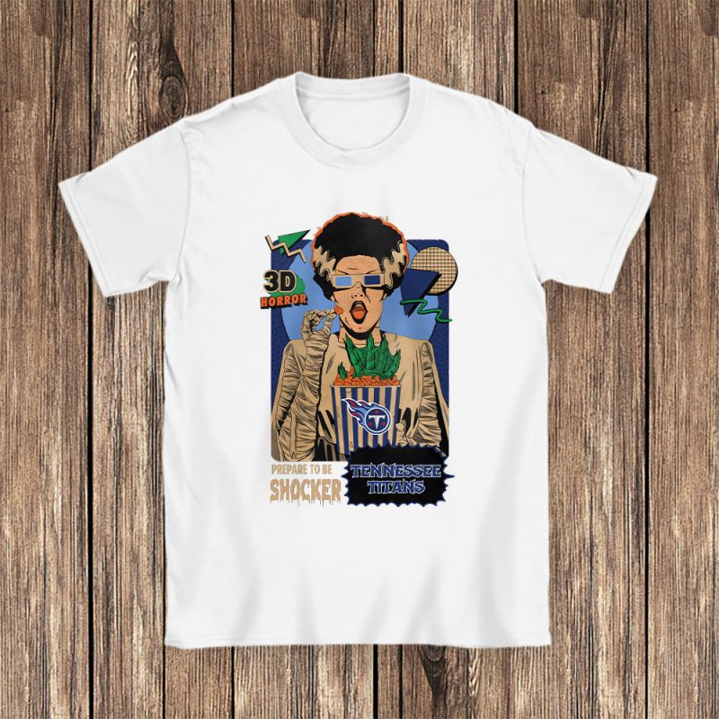 Tennessee Titans x Halloween Masquerade Bride Of Frankenstein NFL Unisex T-Shirt Cotton Tee TAT16719