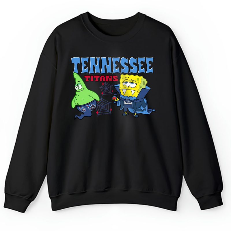 Tennessee Titans x Halloween NFL x Spongebob Vampirebob  Ghost Patrick Unisex Sweatshirt TAS16732