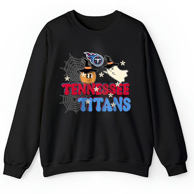 Tennessee Titans x Happy Halloween NFL x Cute Ghost With Pumpkin Face Unisex Sweatshirt TAS16731